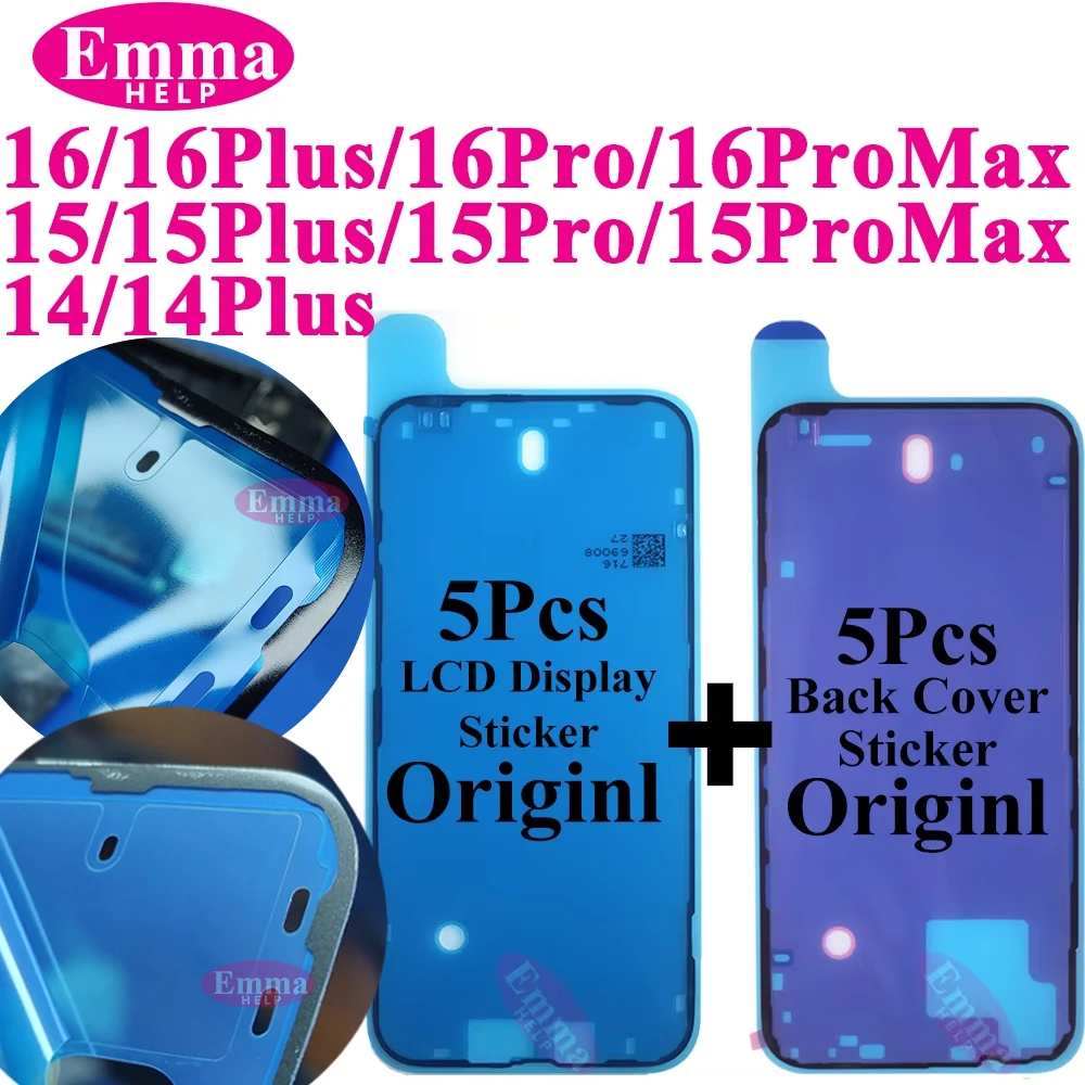 10 szt. Wodoodporna naklejka uszczelniająca na tylną obudowę do iPhone'a 14 / 15 Pro Max / 16 Plus, klej do ramki tylnego panelu i ramki ekranu LCD — zdjęcie 5