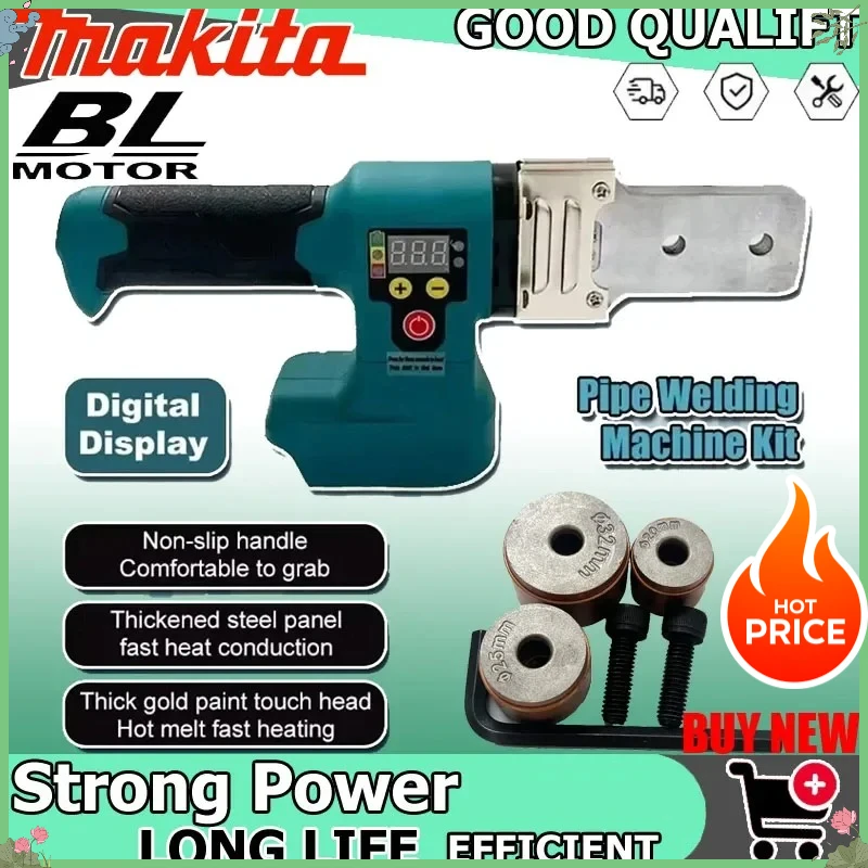 

Аккумуляторный аппарат для сварки труб Makita, паяльник для PPR/PE, для пластиковых труб, нагревательный инструмент для горячей сварки, для Makita 18-20В