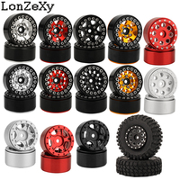 Aluminum Alloy 1.0 Inch Beadlock Wheel Hub Rims for RC Crawler Car 1/24 Axial SCX24 AX24 FCX24 1/18 TRX4M Metal Upgrade Parts
