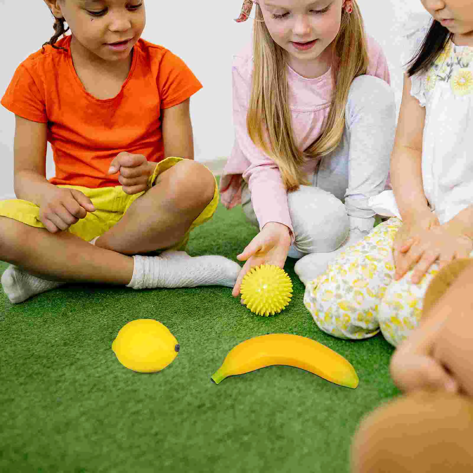 2 Pcs Sandbox Instrument Lemon Prop Fruit-shaped Percussion Toy Maracas for Baby Banana Child