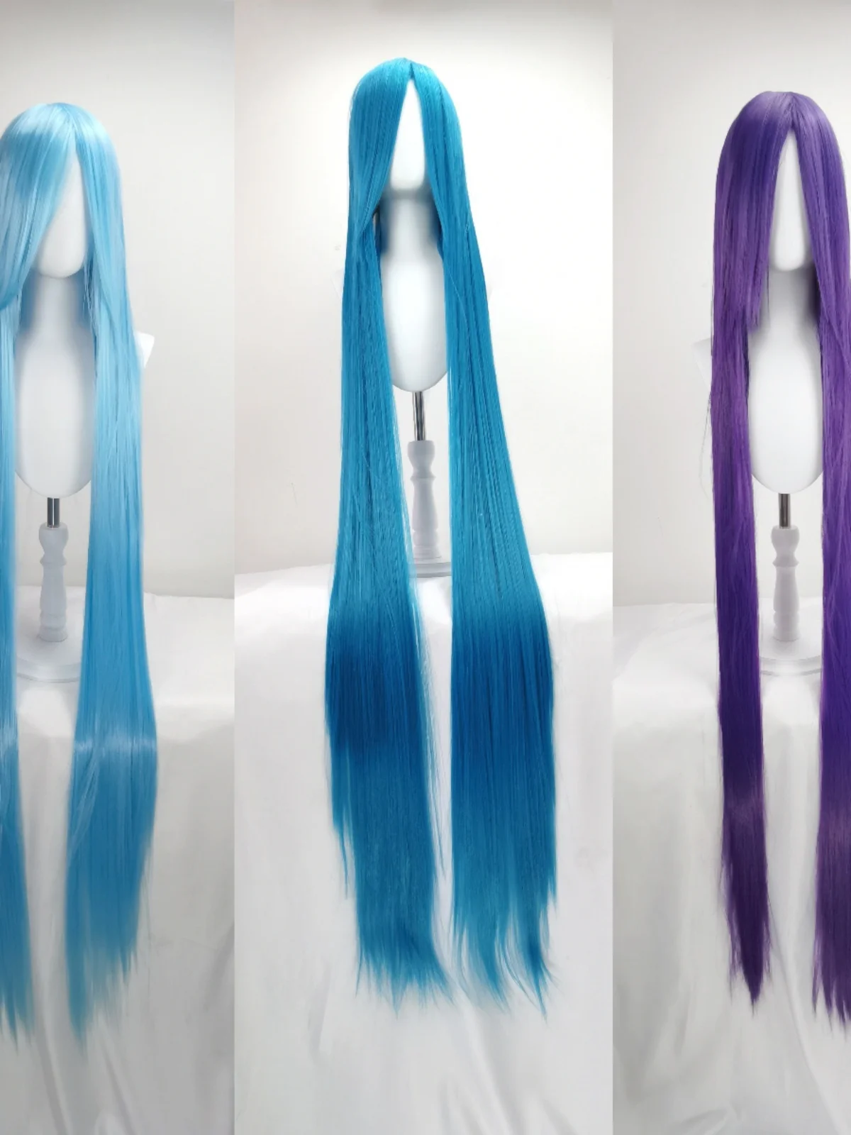 50cm Long Straight Cosplay Wig Various Colors Available One Meter Five Length Super Long Fake Hair for Anime Characters