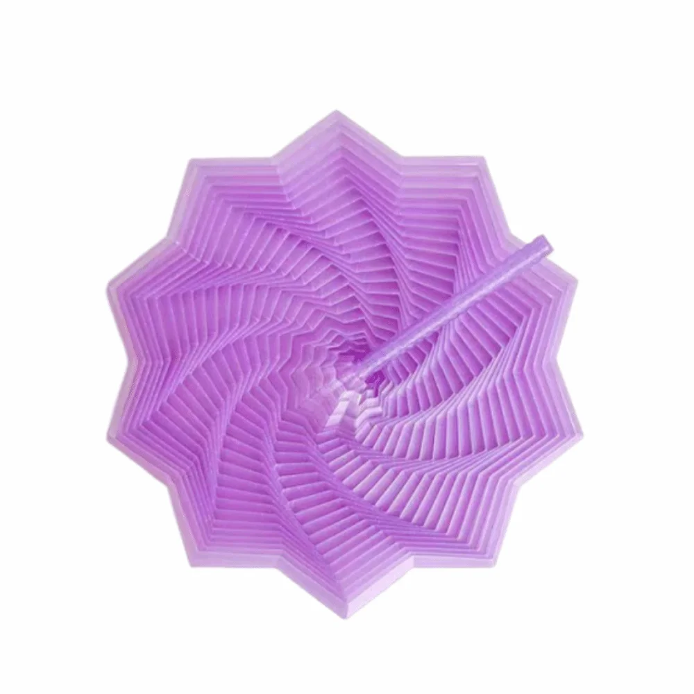 

3D Printing Fractal Fidget Star Model Expanded Visual Illusion Spirals Sensory Toy Geometric Design with Handles AntiAnxiety Toy