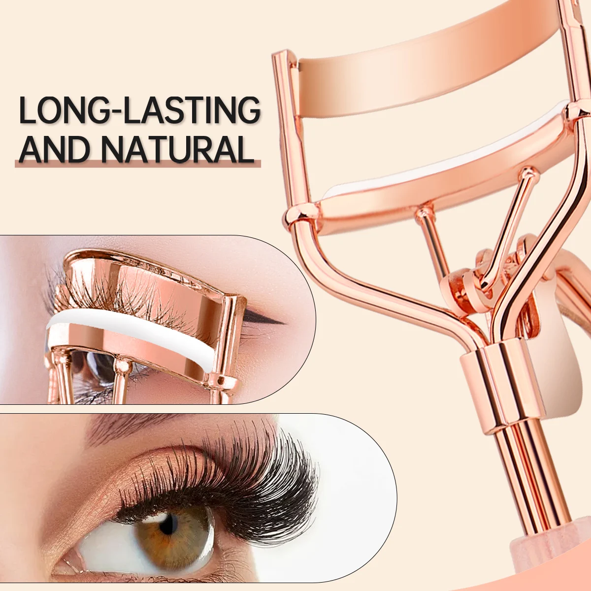 12pcs Portable Eyelash Curler Set and Stainless Steel Curved Handle Eyelash Curler Create Perfect Curling Eyelashes.
