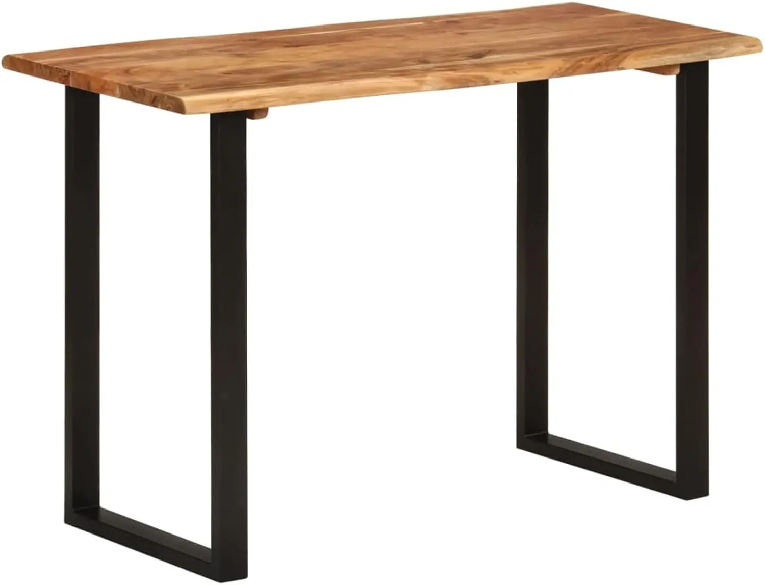 Tidyard Dining Table, Acacia Wood Top Dinner Table, Iron Legs Kitchen Table For Dining Room, Restaurant, Cafe, Bistro, Home