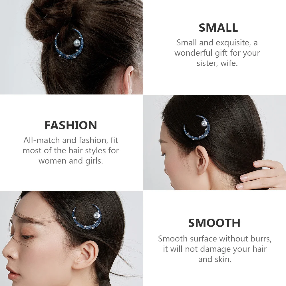 

1Pcs Rhinestone Pearl Studded Women Hair Clip Decorative Metal Hair Styling Clamp All-Match Fashion Hairpin Sweet Hairpin