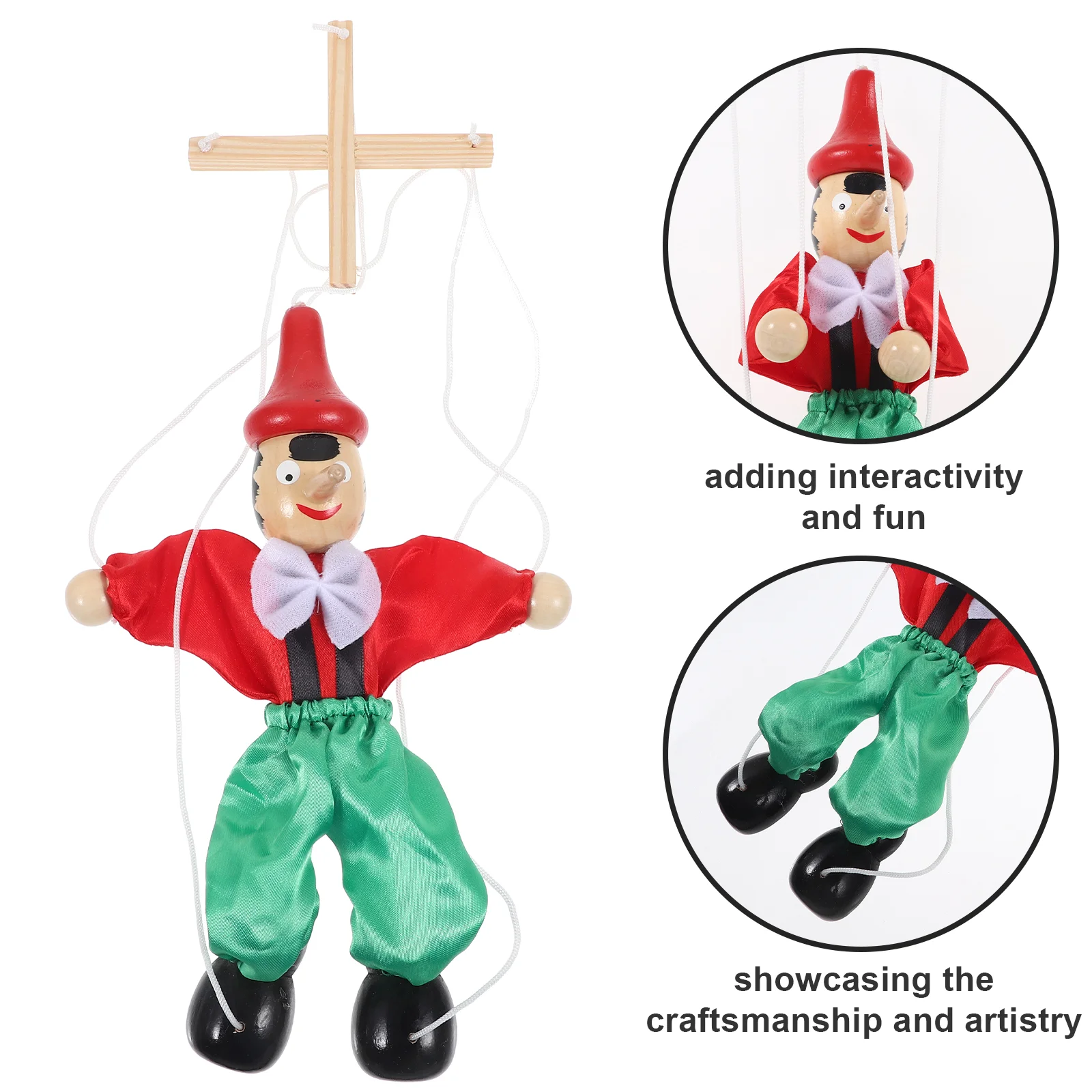 Marionet Marionet Kids String Puppet Creatieve Marionetten String Puppet voor kinderen pin beeldjes houten mensenfiguren