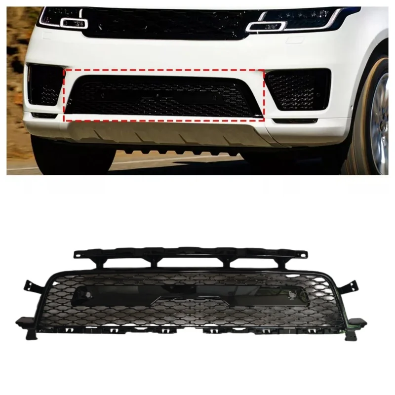 LR 099208   المصد الأمامي شبكة مدخل الهواء السفلي لسيارة لاند روفر رينج روفر سبورت 2018-2020 ث/O فتحة الكاميرا