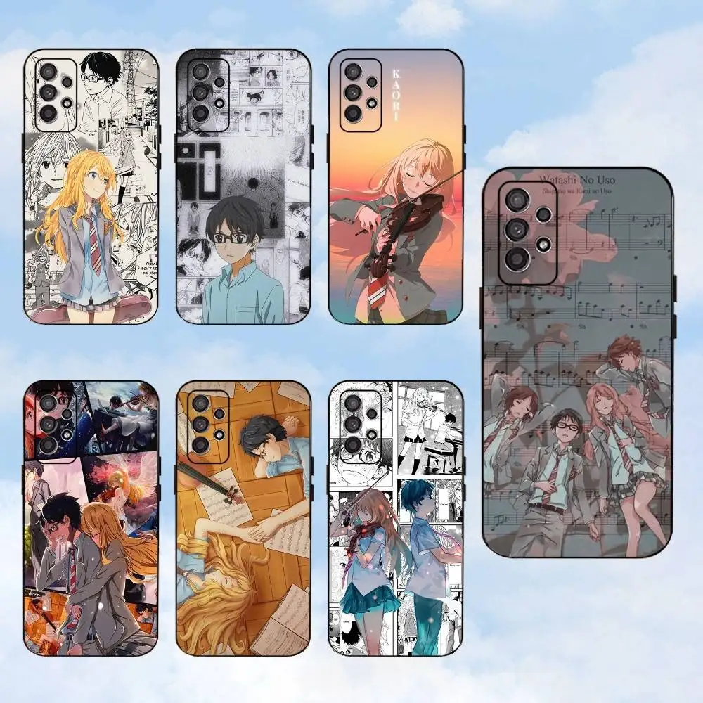 

Comic Your L-Lie in A-April Phone Case For Samsung S25,S24,S23,S22,S21,S20,S10,Ultra,Plus,Lite,FE,Soft Silicone Black Cover