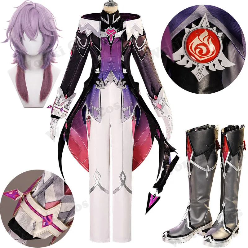 Disfraz de Durin, juego de impacto, peluca de Durin, zapatos de pelo, botas para juego de rol, disfraces de Carnaval y Halloween