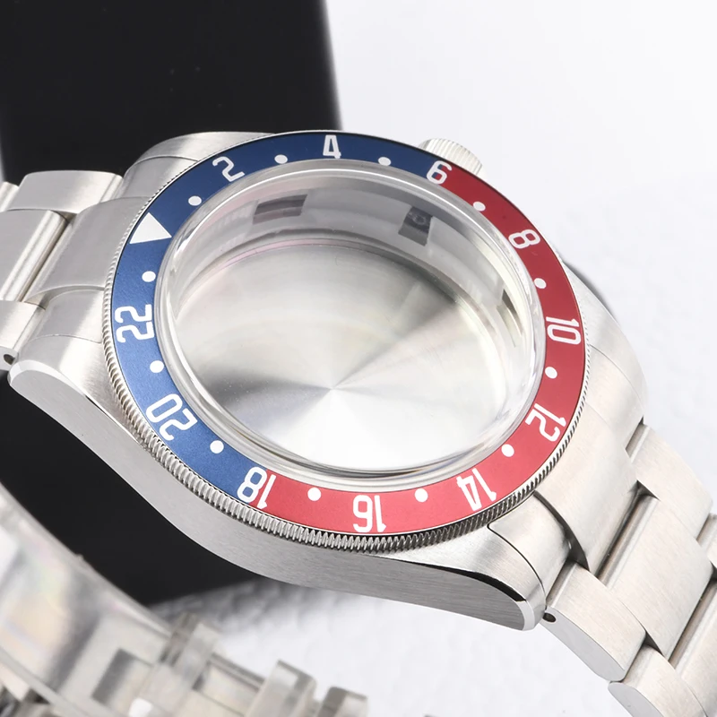 HEIMDALLR watch case Stainless Steel GMT diving case fit Seiko mod for NH34 Automatic Movement Sapphire