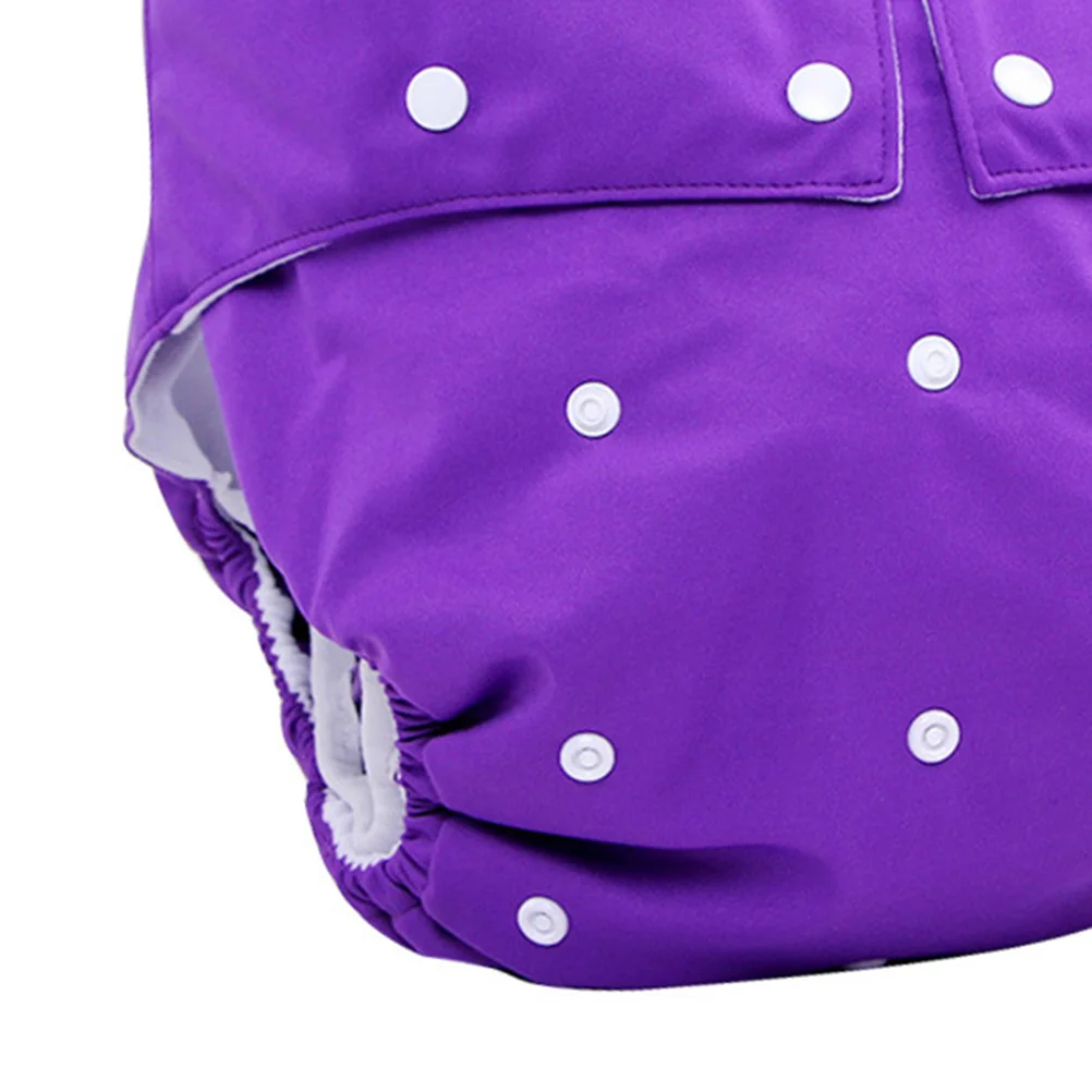 

Washable Adult Diaper Cloth Diapers Adjustable Nappy Absorbent Pad Large Purple Reusable Elderly Incontinence Leakproof