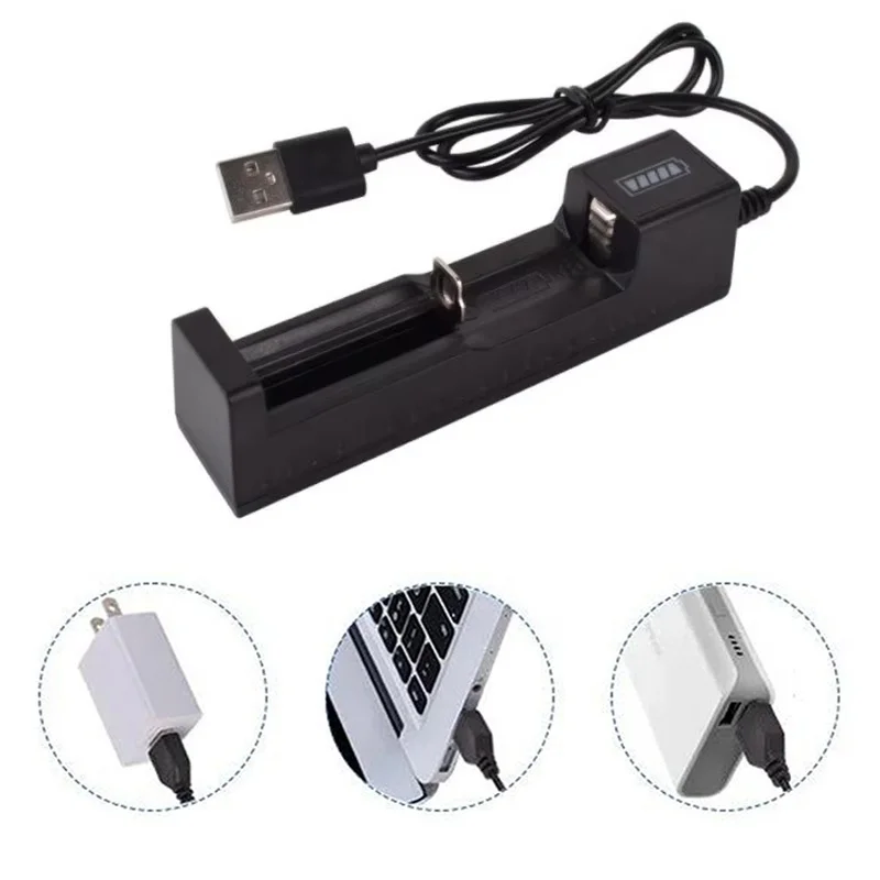 

Универсальное USB-зарядное устройство с 1 слотом для аккумуляторов, интеллектуальное зарядное устройство со светодиодной индикацией для литий-ионных аккумуляторов 18650, 26650, 14500, 16340