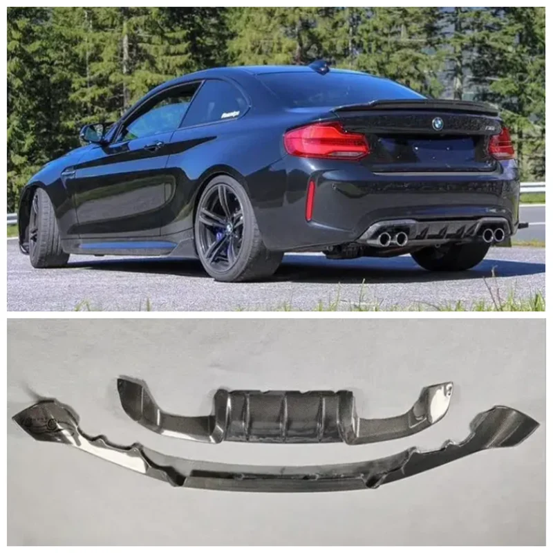 For BMW 2 Series M2 M2C F87 2018-2021 High Quality Carbon Fiber Bumpers Front Lip Rear Diffuser Spoiler Side Skirt Body Kit