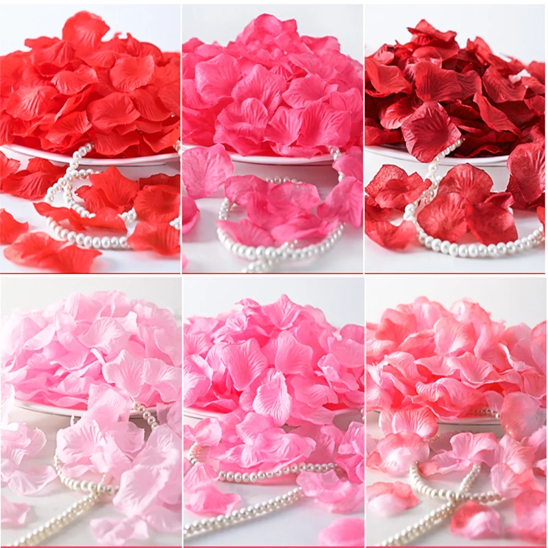 500 Stks/partij 5*5Cm Zijden Rozenblaadjes Voor Bruiloft Decoratie Romantische Kunstmatige Rose Bloemblaadjes 31 Kleuren Bruiloft accessoires