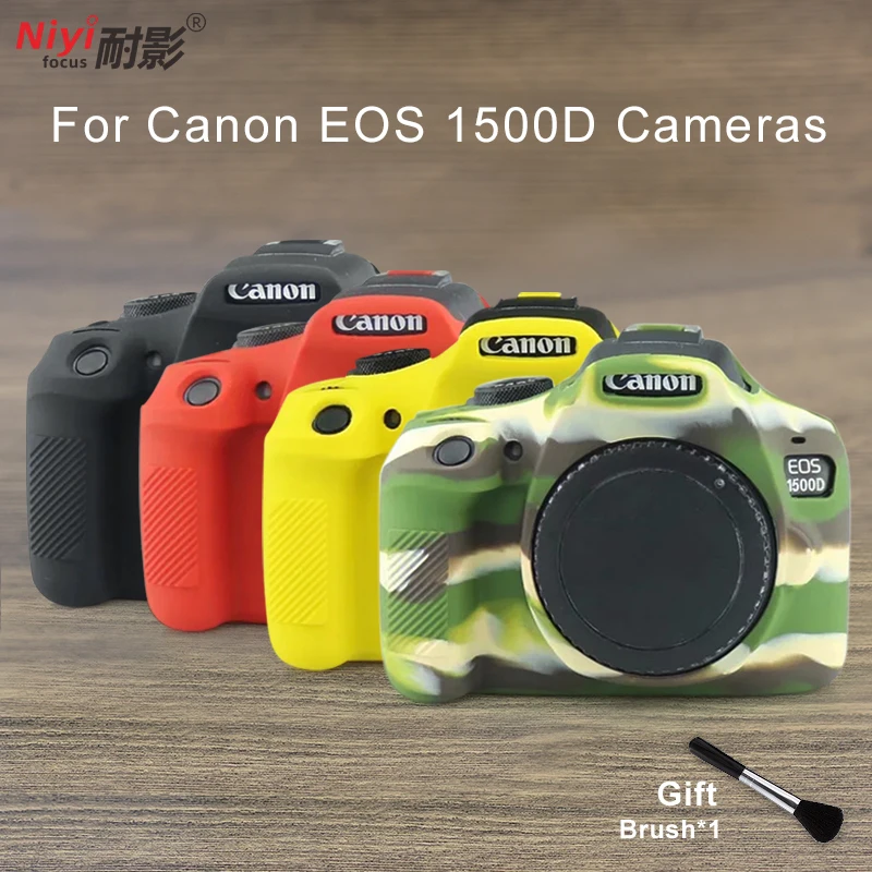 Siliconen Armor Skin Case Body Cover Protector Dslr Camera Tas Voor Canon Eos 1500D