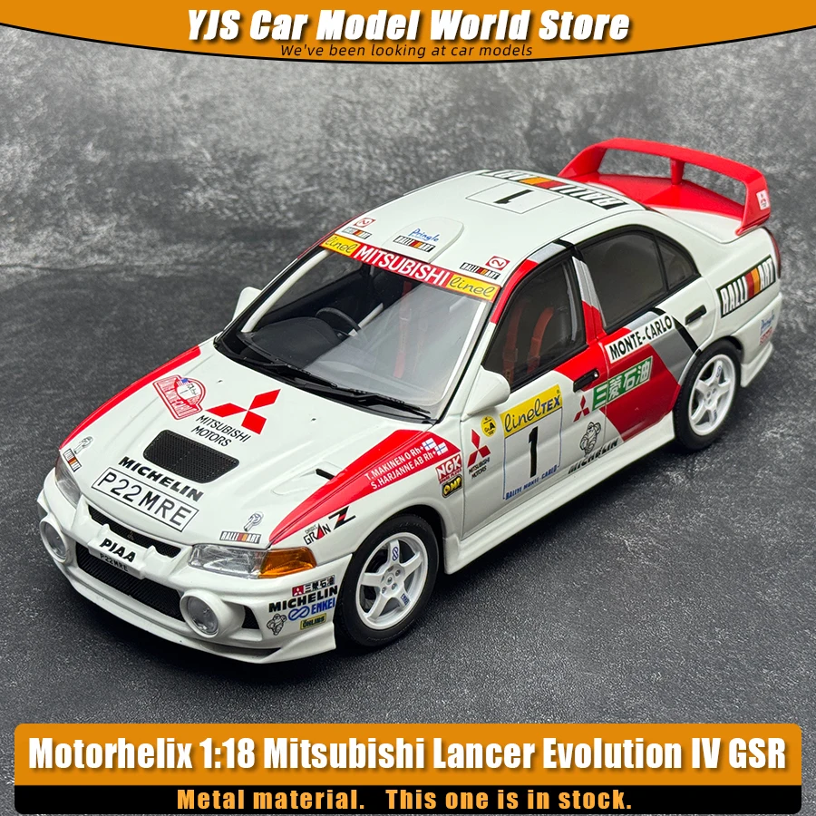 Motorhelix MH 1:18 Mitsubishi Lancer Evolution IV GSR Car Model Sports Static Model Birthday Present