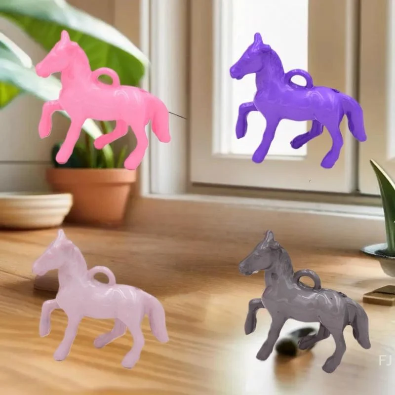 

Create Beautiful Jewelry with 10Pcs UV Glossy Acrylic 3D Horse Charms in Multiple Colors
