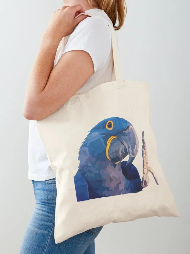 

H is for Hyacinth Macaw Tote Bag Eco bag custom personalized