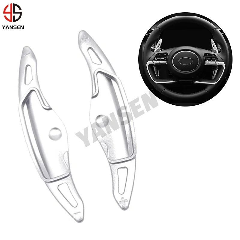 Red Alloy Steering Wheel DSG Extension Sticker Paddle shifter For GENESIS G70 Hyundai Tucson NX4 Accessories