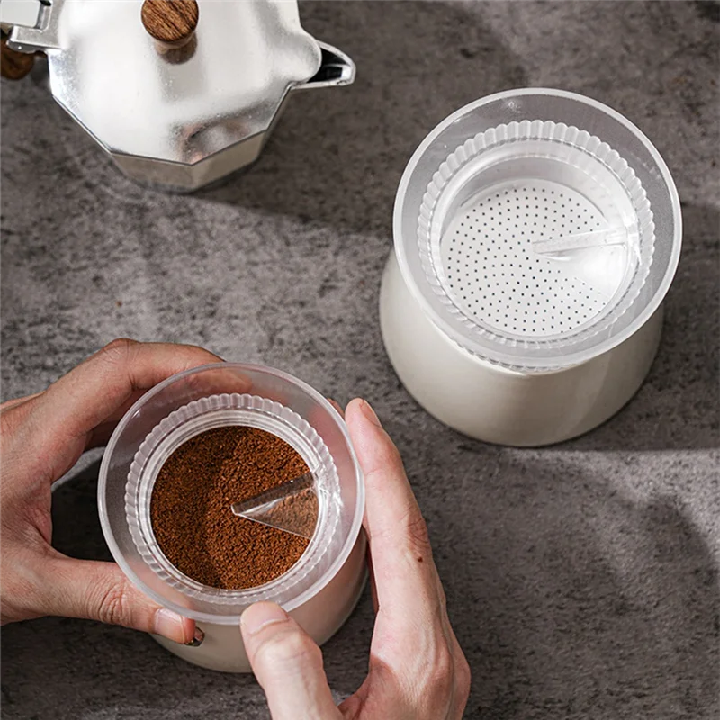 Abwz-saber de café para moka pot rotativo pó dosagem anel distribuidor de café nivelador