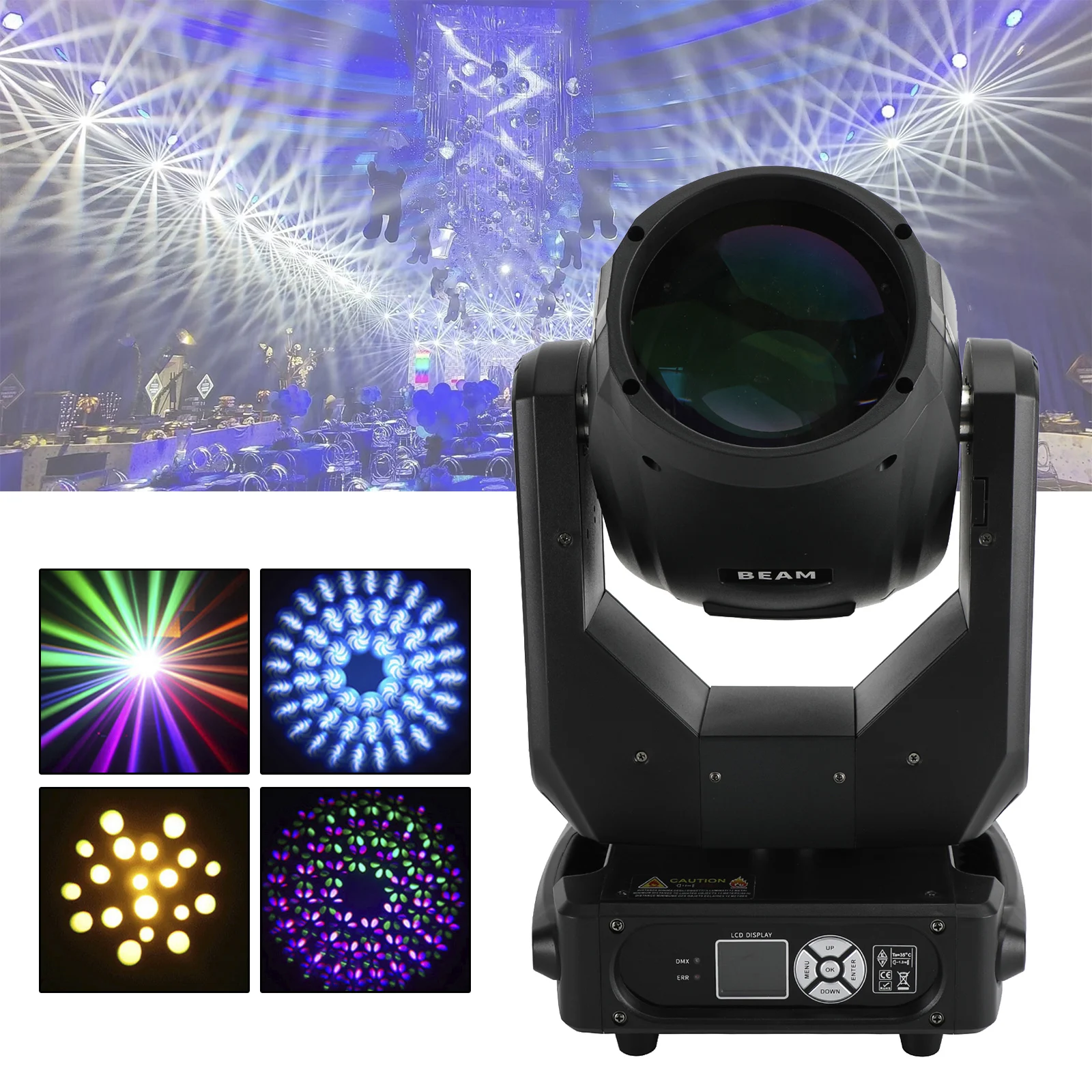 Areyourshop 275W 10R Beam Moving Head Stage Light DMX Gobo Spot Lighting DJ Disco Party Show