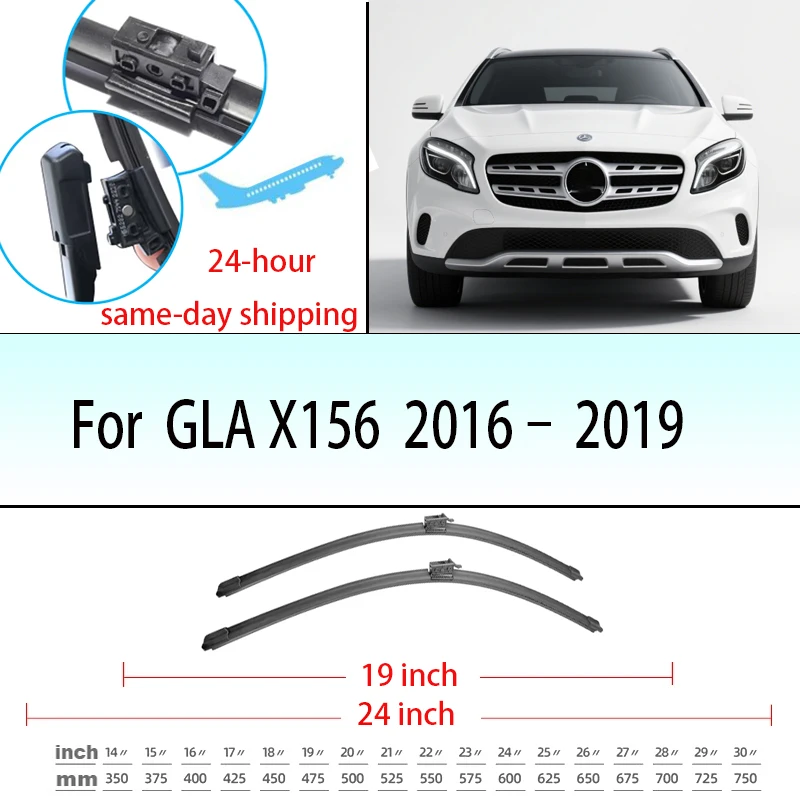 

Front Wiper Blades For Mercedes Benz GLA X156 2016 2017 2018 2019 Windshield Windscreen Accessories GLA 200 250 180 220 45