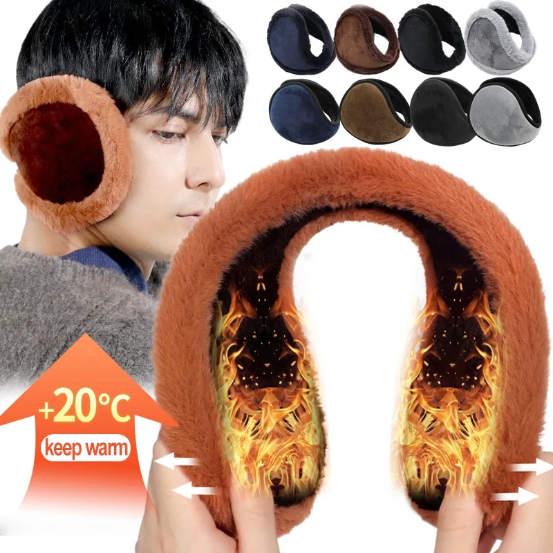 Aquecedor de ouvido macio para homens e mulheres, Earmuffs à prova de frio, Earflap monocromático, proteção ao ar livre, moda, inverno