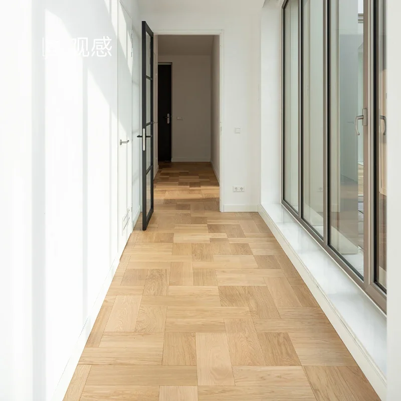 XRL white oak three-layer solid wood floor parquet process