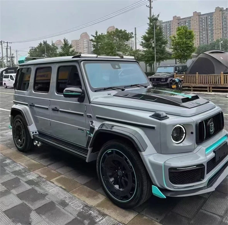 Para Mercedes Benz W463 W464 G900 ReaI parachoques de fibra de carbono seco labio delantero trasero ala trasera juego completo de Kit de alerón envolvente