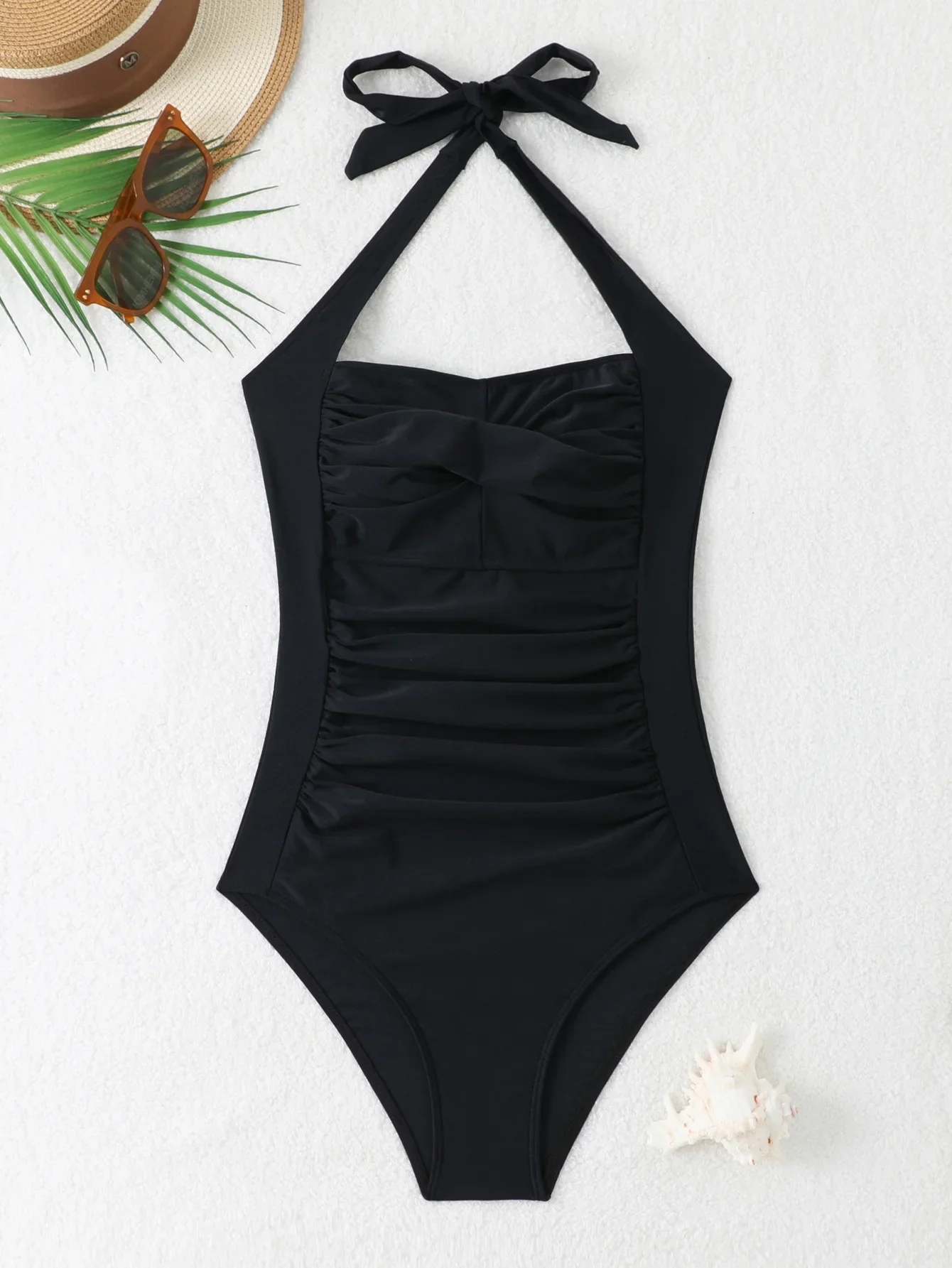 Sexy enrugado cruz simples maiôs de uma peça biquinis femininos banho sem costas sui praia outfits bodysuit biquini