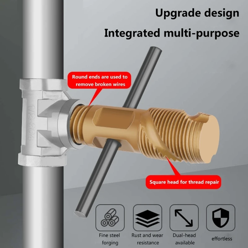 Ventile Schraubenauszieher Doppelkopf Wasserrohrschaden Zoll 3/4 Zoll Rohrventile
