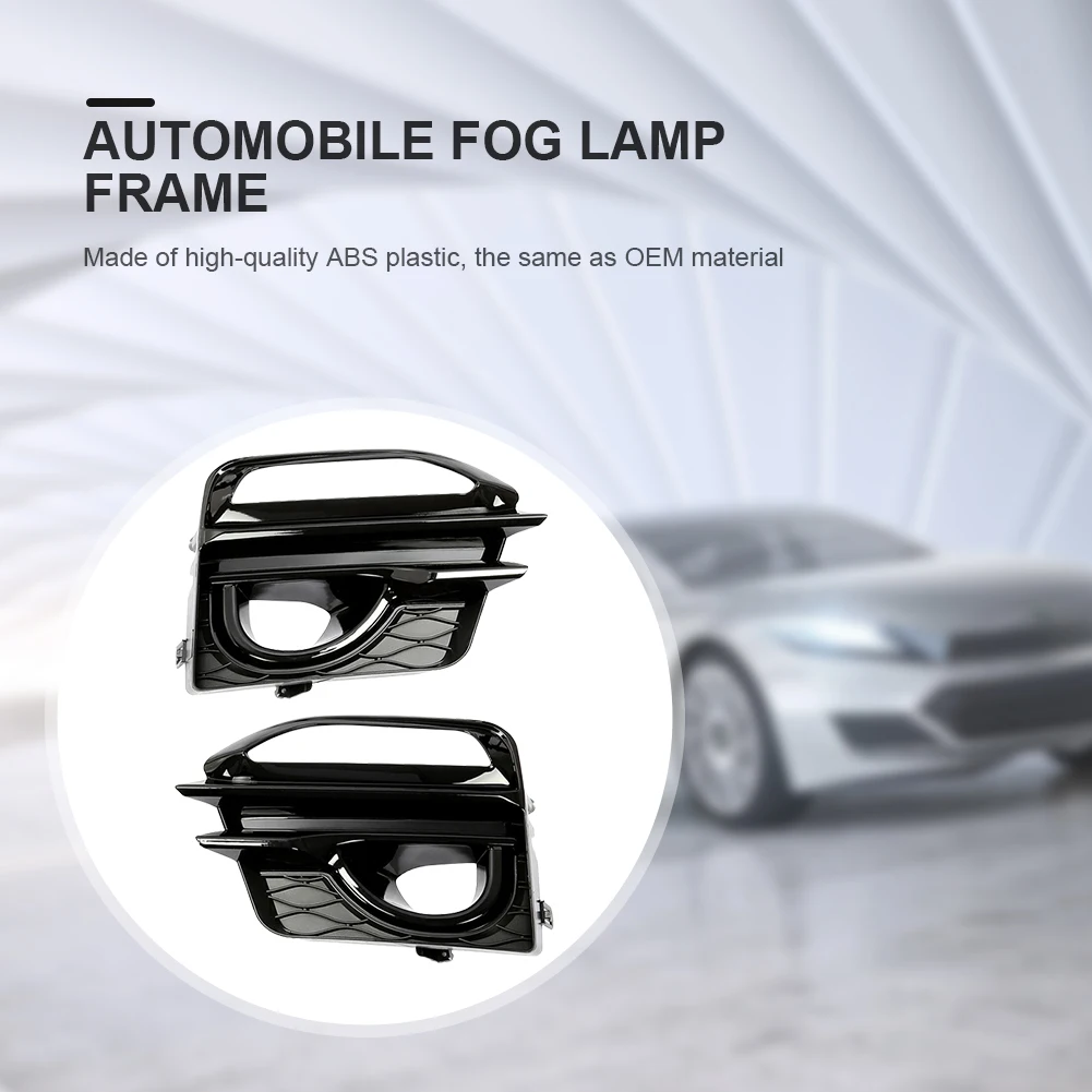 1 คู่ไฟหน้าหมอกโคมไฟกรอบ ABS หมอกโคมไฟตกแต่งภายนอกหมอกสําหรับ Infiniti Q50 Sport 2014 2015 2016 2017