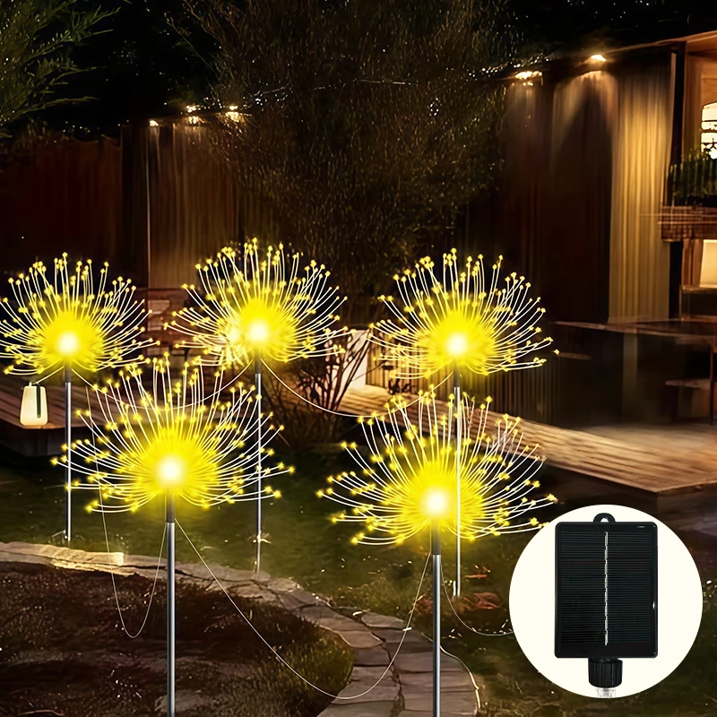6er-Pack Solar-Gartenleuchten für den Außenbereich, LED-Gartenleuchten, 8 Beleuchtungsmodi, Hoflampe, IP65, Solar-Landschaftsleuchte