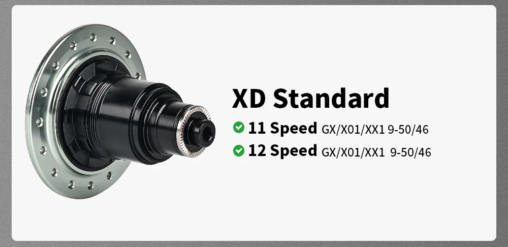 Koozer XM490PRO HG MTB Fahrradnabe 8 9 10 11 12S 28H 32H 36 Löcher CRMO Stahlachse 100 135 QR 142 THRU 6 Schrauben Fahrradteile – Detail 4