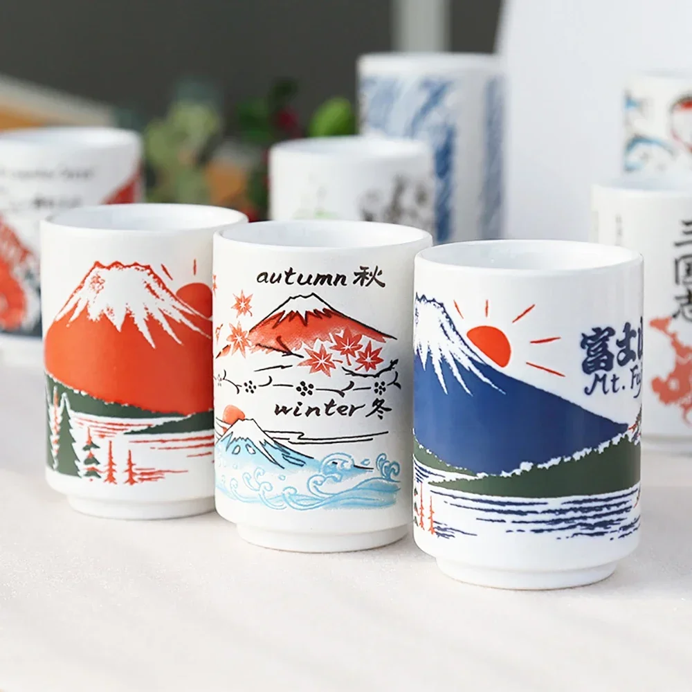 Fujiyama Sushi Cup Impression Tea Wine Sushi Sake Cup Japanese Funny Family Restaurant Decoration Travel Gift for Friends