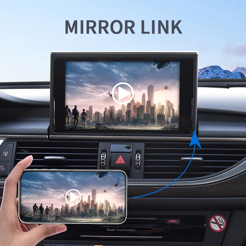 Sinairyu drahtlose auto smart box für audi a6 a7 s6 s7 rmc 2017-2018 unterstützung carplay android auto connect mirror link ahd kamera