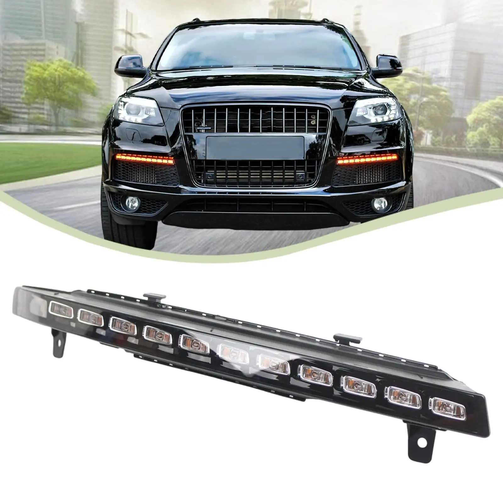 Daytime Running Light,Easy to Install,Premium,Practical,Accessory,Replacement,Right Side for Audi Q7 S-line 2010-2015
