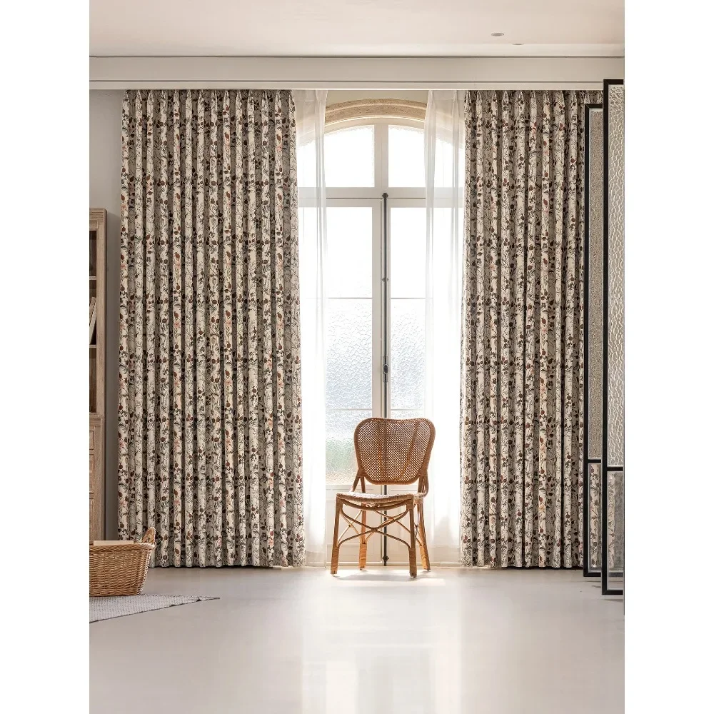 Custom Size Curtains for Living Room Bedroom Modern Light Luxury Thickened Blackout Thermal Insulated Sunshade Drapes High End