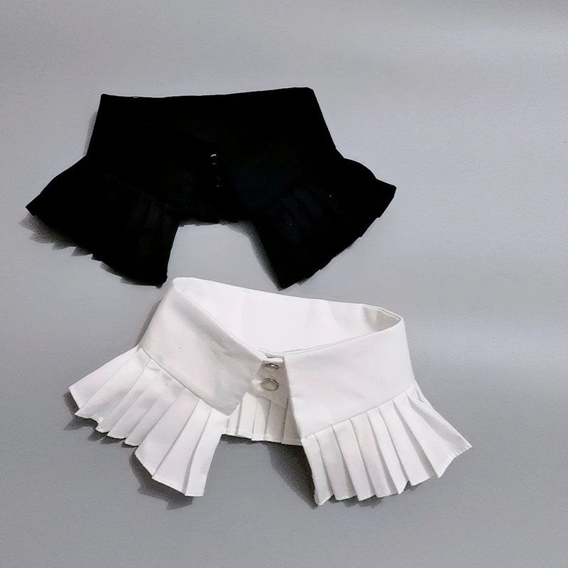 

Ruffle Lapel Shirt Stand Collar Top Elegant Detachable False Collar Decorative Shawl For Women Girls Sweater Dress Accessory