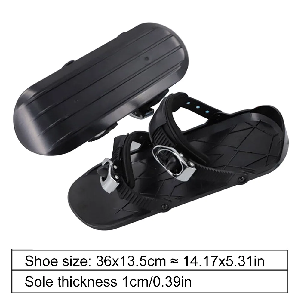 Mini Short Ski Skates Snowboard Boots Skiboards Adjuatable Mini Skating Ski Shoes Portable for Winter Outdoor Sports