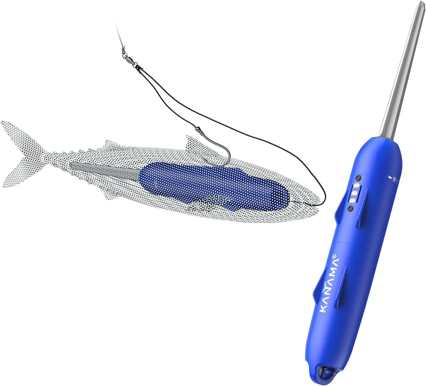 

Electronic Fishing Lure 500M Waterproof Rechargeable Robotic Lure for Tuna Grouper Pike Saltwater Freshwater
