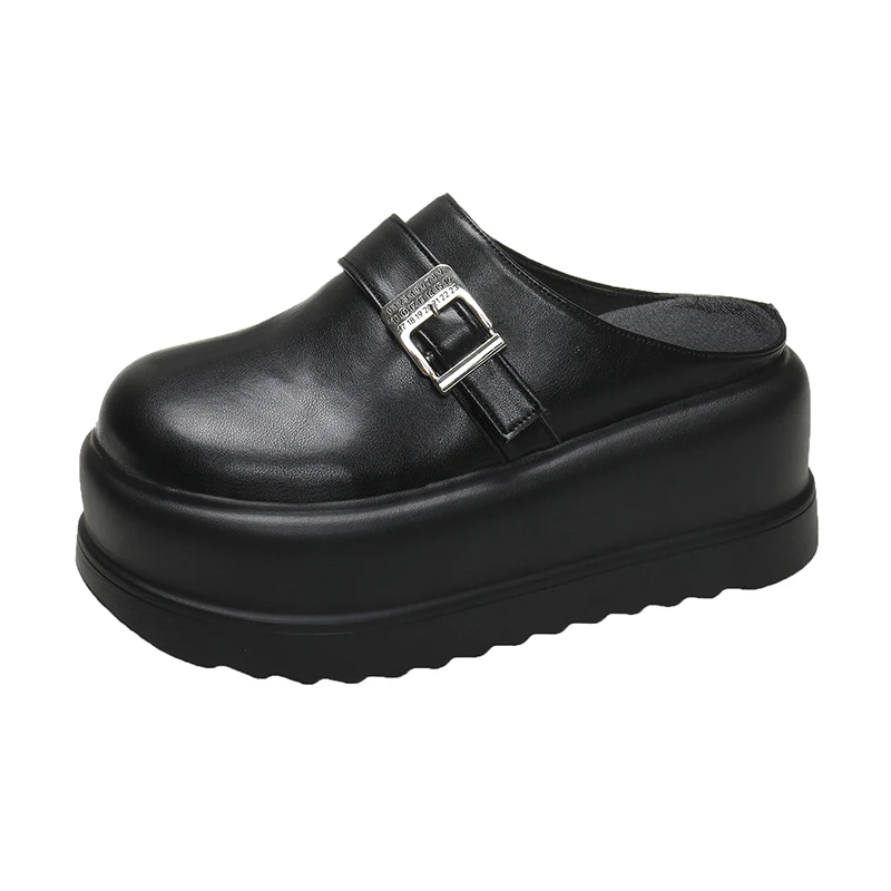 

2023 Новые туфли-лодочки на плоской подошве высотой 8 см, женские шлепанцы с открытой пяткой, дизайнерские модные сандалии, новые повседневные прогулочные шлепанцы, женские