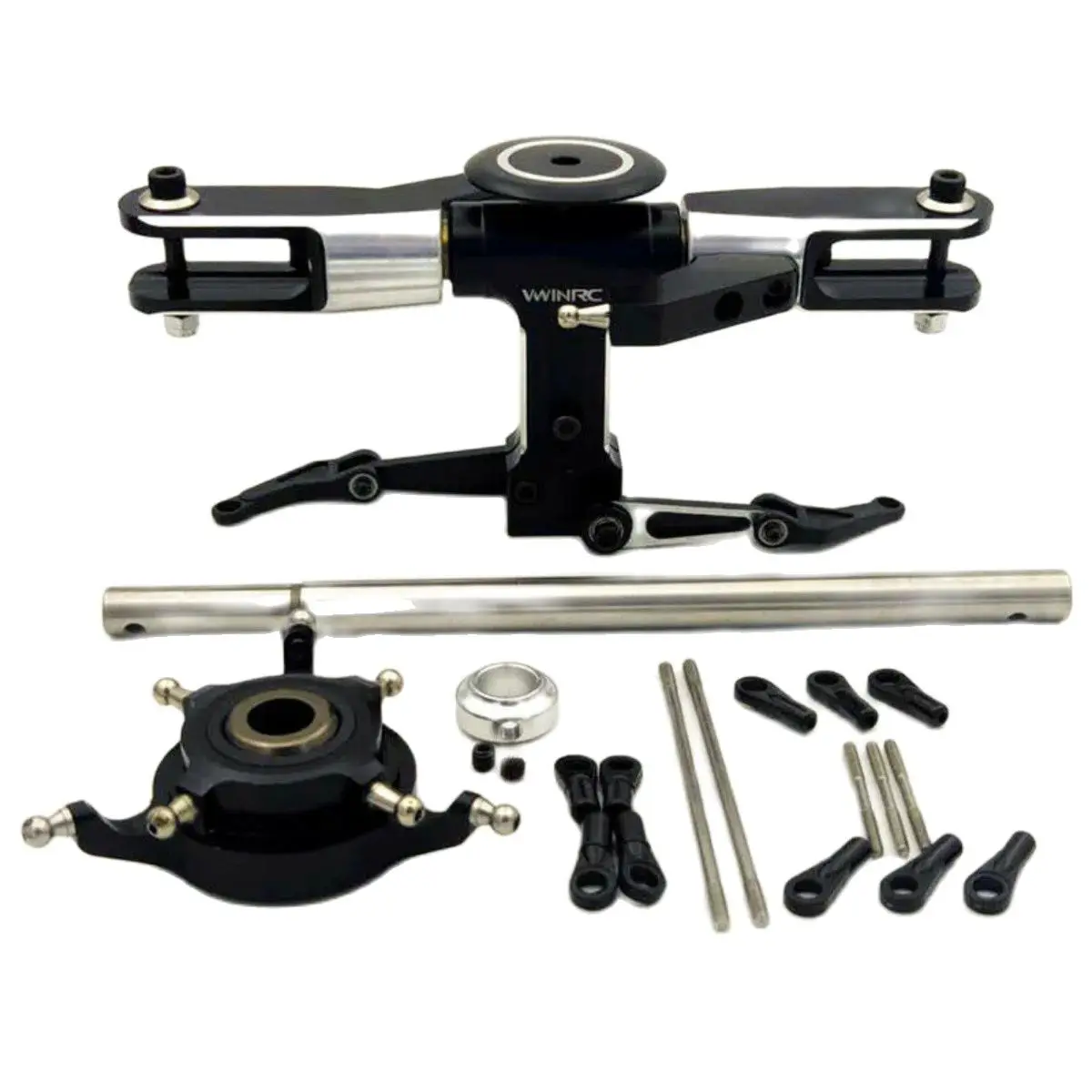 DIY RC 600 FBL Flybarless Metal Rotor Head With 10mm Shaft Swashplate For Align Trex 550 600 Helicopter Kit