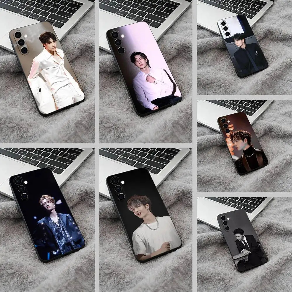 Capa de silicone preta macia para celular Young pop idol-W-Y-B-W-ang Yibo para Samsung Galaxy A73, A71, A72, A70, A53, A52, A51