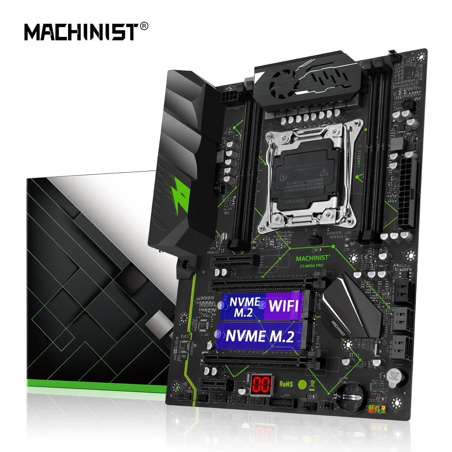 Imagem -01 - Placa-mãe Pro Suporte Lga 20113 Memória Ram Ddr4 Xeon e5 v3 v4 Cpu Atx Sata 3.0 Dual Nvme M.2 Wifi