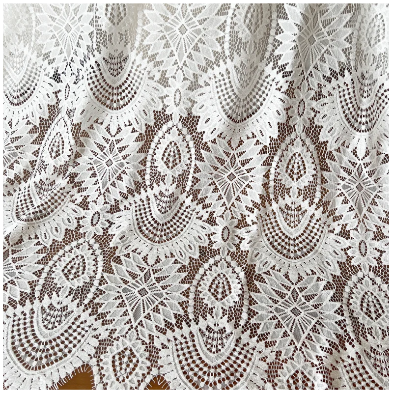 Thick Soft Lace Fabric for Wedding Dress, Eyelashes Stripe, Flower Bridal Dress, RS4052, New Style