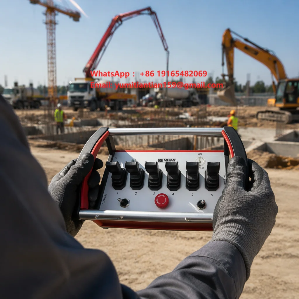 Customized NOMI 4-Joysticks Multi-Motion DC 12-24V IP67 Radio Controller for Hydraulic Scissor Lift