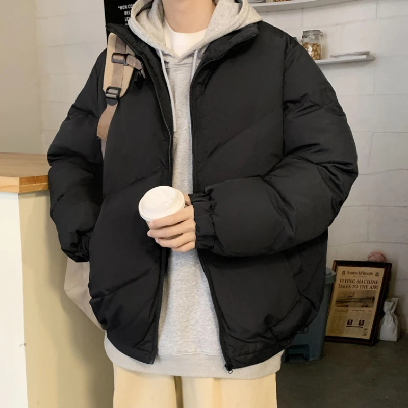 Parkas desleixo masculino, parkas de faculdade Harajuku, manga comprida, popular jovem, que combina tudo, estilo coreano, chique, rua alta, nova moda, inverno