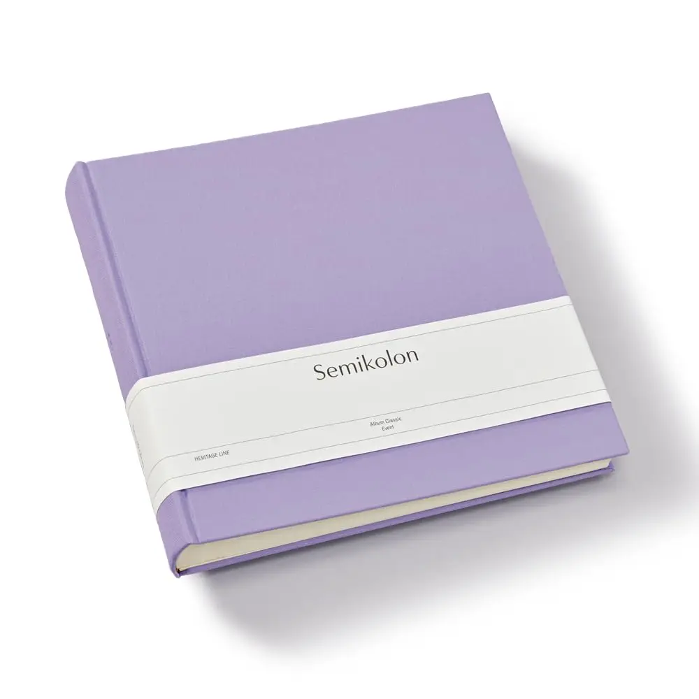 Classic Event Photo Album, 60 Cream Pages, Lilac Silk