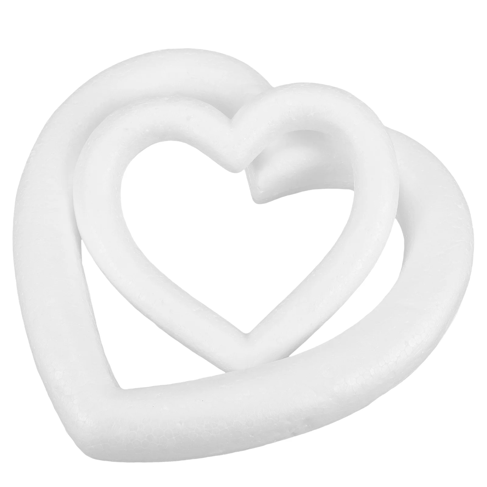 

2 Pcs Love Bubble DIY Heart Wreaths Craft Foam Balls Foams Ornament Decorations Unpainted Wedding